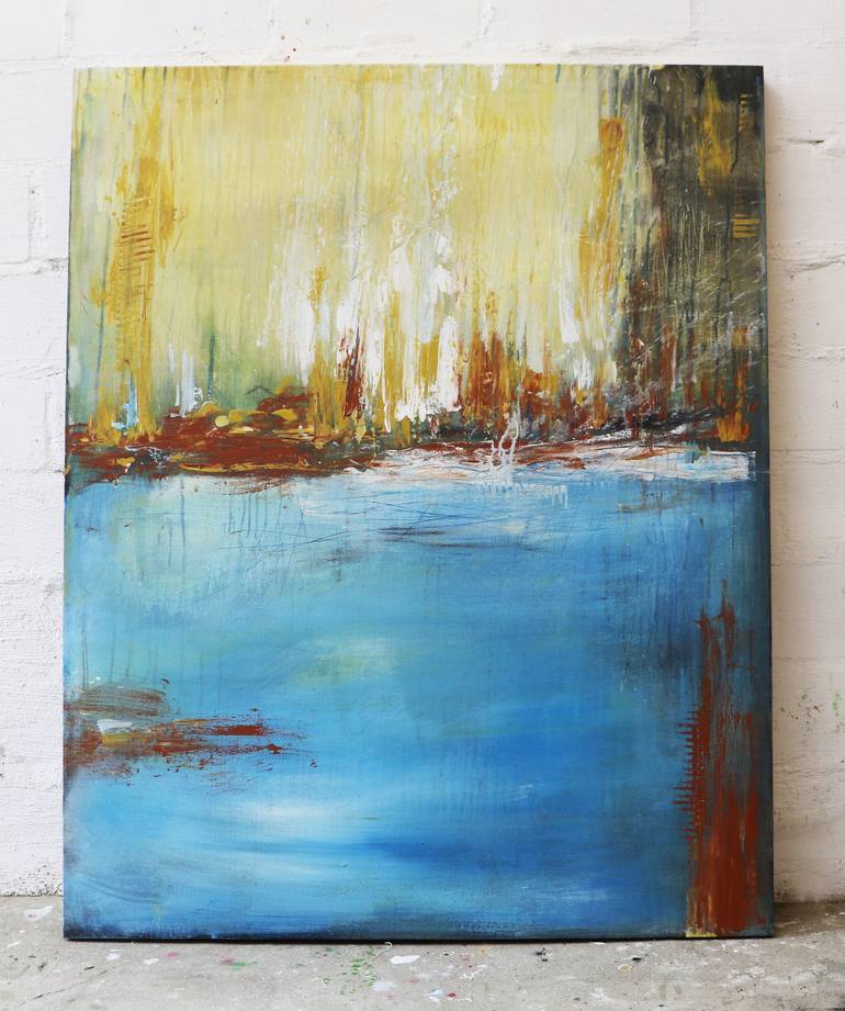 Original Abstract Expressionism Seascape Painting by Stefanie Rogge