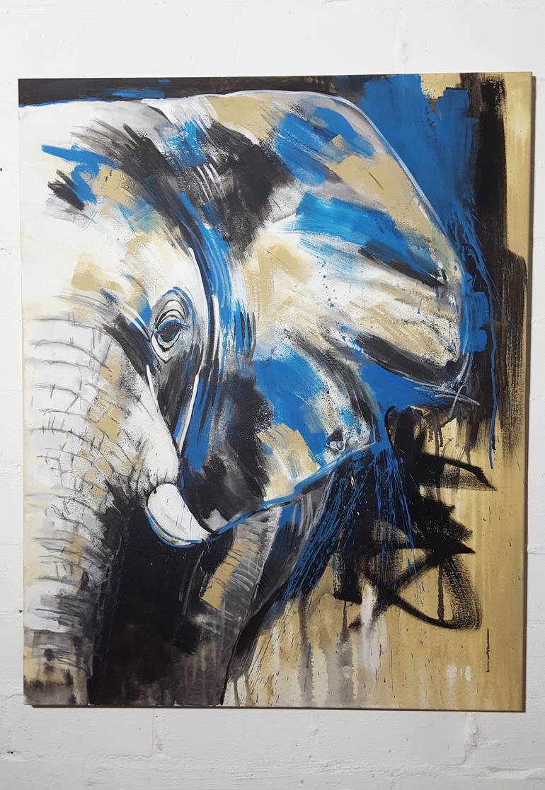 Original Expressionism Animal Painting by Stefanie Rogge