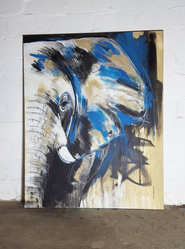 Original Expressionism Animal Painting by Stefanie Rogge