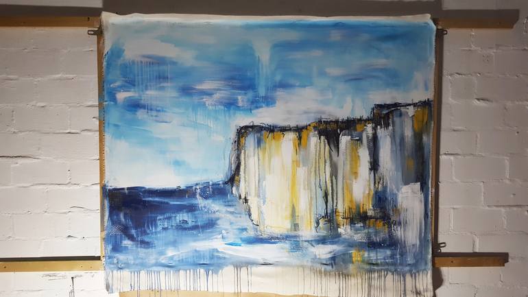 Original Abstract Seascape Painting by Stefanie Rogge