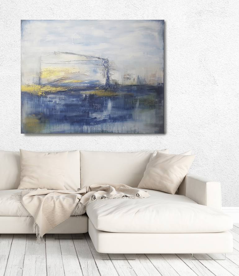 Original Abstract Seascape Collage by Stefanie Rogge