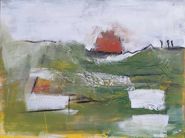 Original Abstract Expressionism Abstract Collage by Stefanie Rogge
