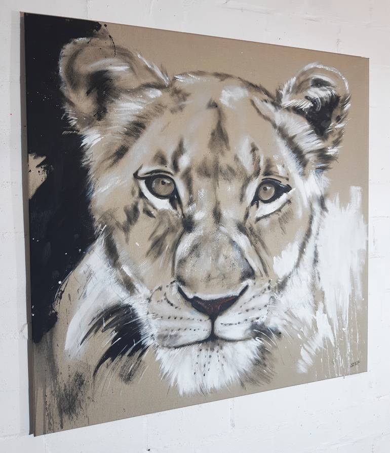 Original Expressionism Animal Painting by Stefanie Rogge