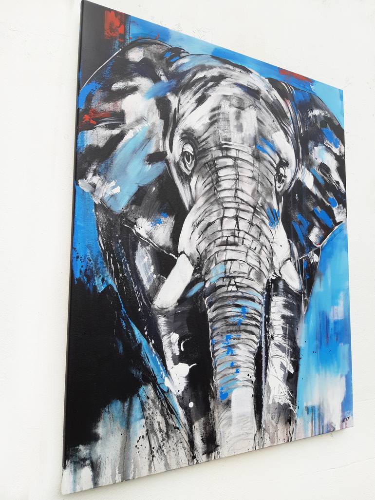 Original Expressionism Animal Painting by Stefanie Rogge