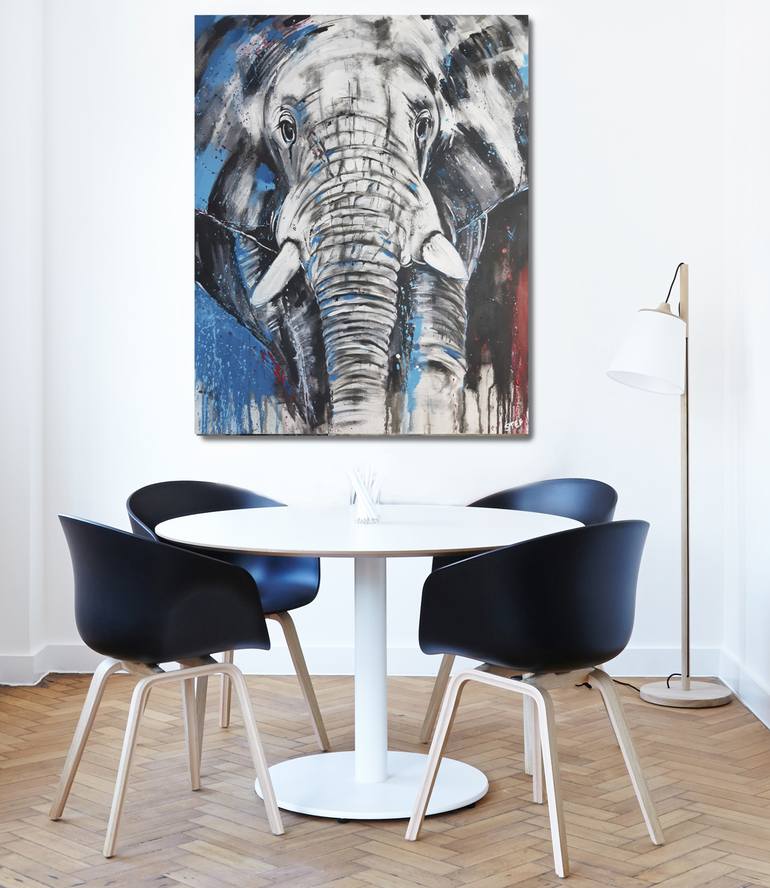 Original Expressionism Animal Painting by Stefanie Rogge