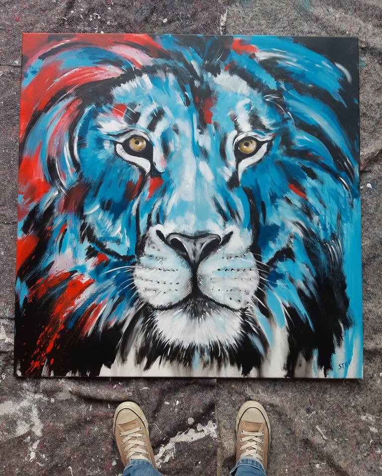 Original Expressionism Animal Painting by Stefanie Rogge