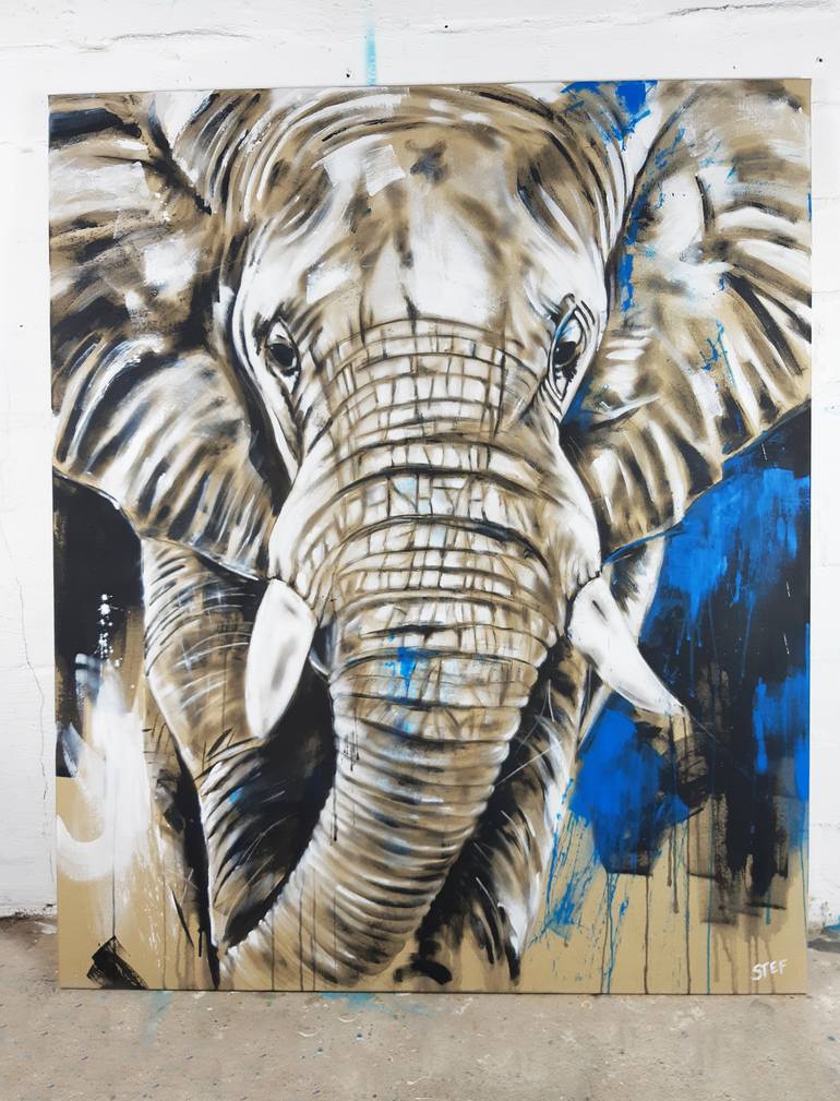 Original Figurative Animal Painting by Stefanie Rogge