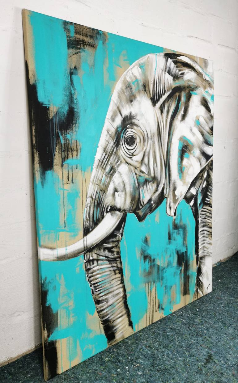 Original Expressionism Animal Painting by Stefanie Rogge