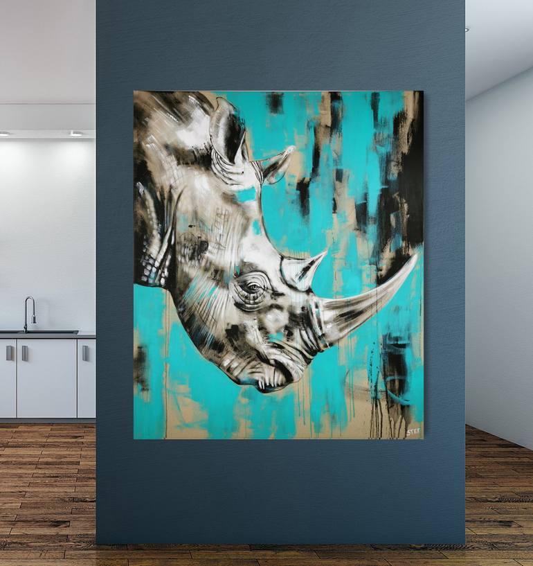 Original Expressionism Animal Painting by Stefanie Rogge