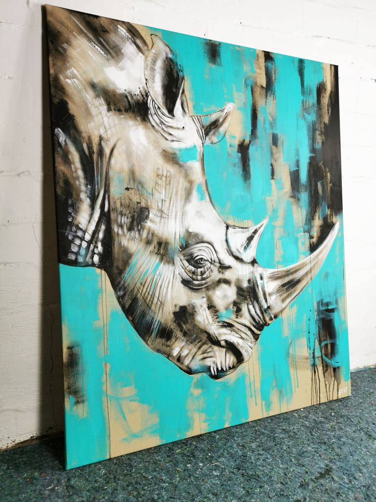 Original Expressionism Animal Painting by Stefanie Rogge