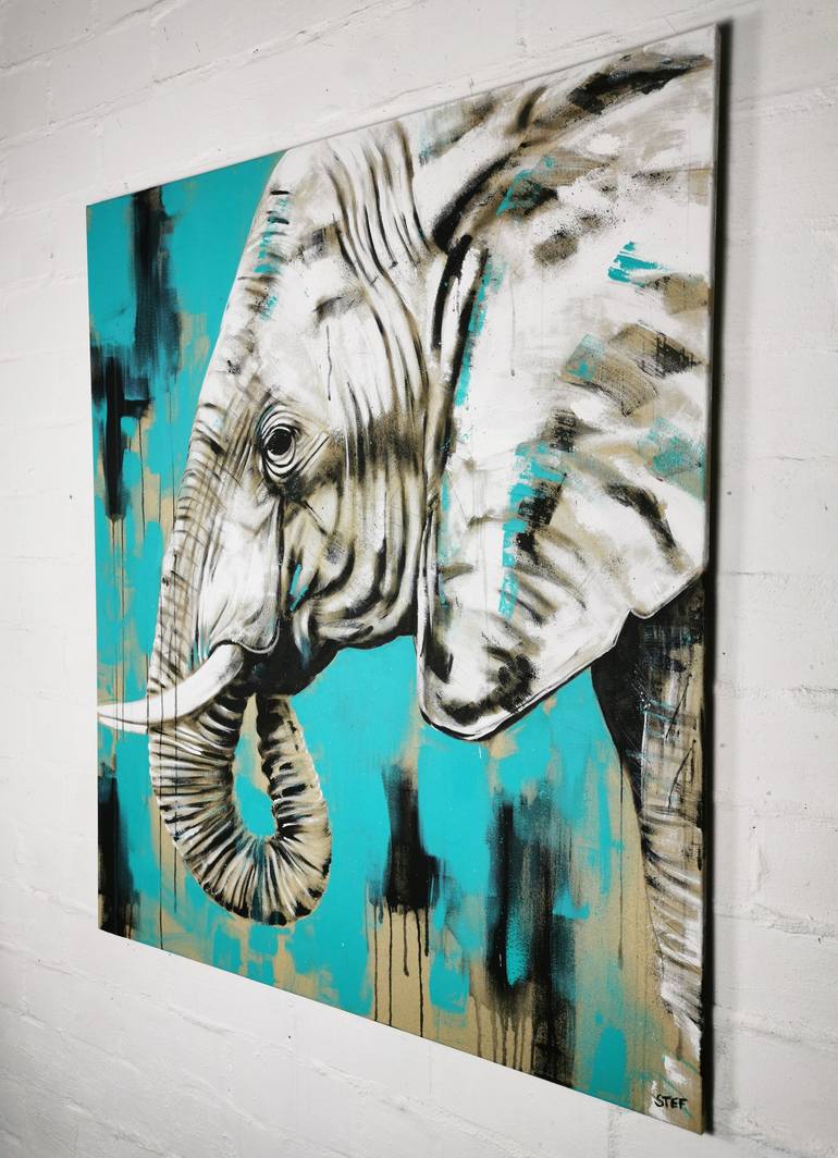 Original Expressionism Animal Painting by Stefanie Rogge