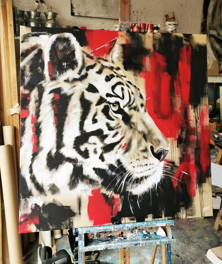 Original Expressionism Animal Painting by Stefanie Rogge