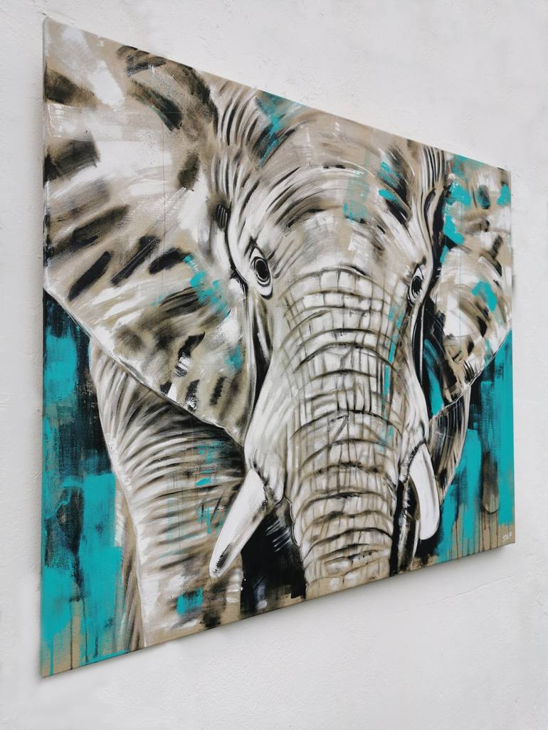 Original Expressionism Animal Painting by Stefanie Rogge