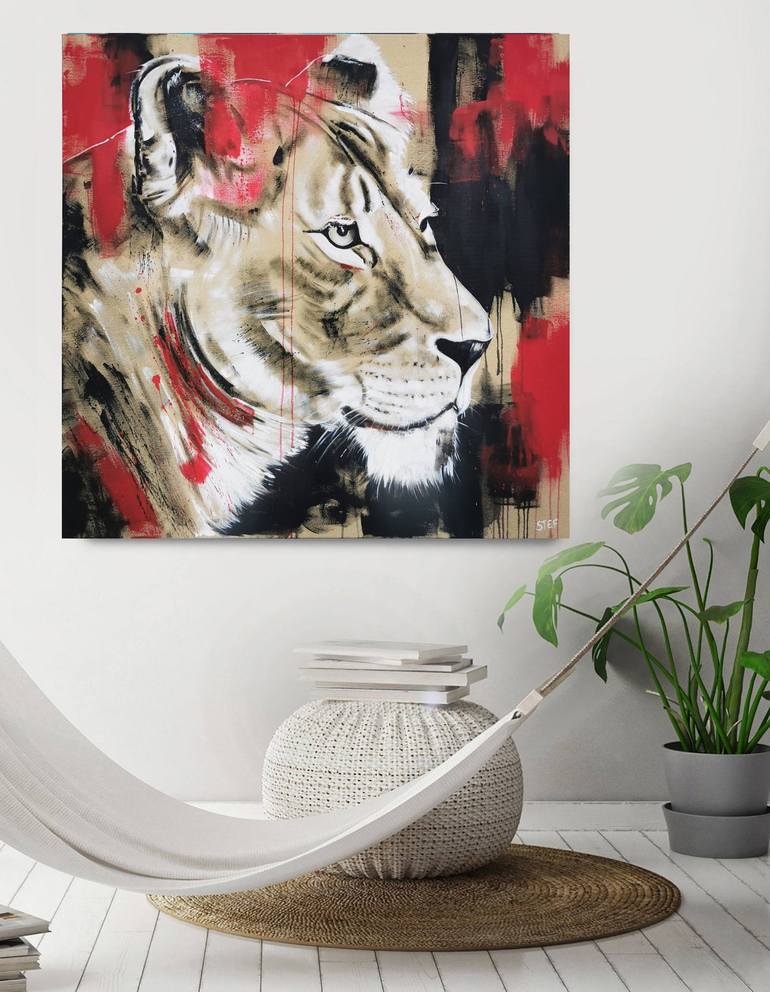 Original Expressionism Animal Painting by Stefanie Rogge