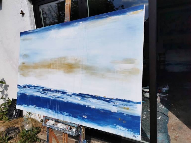 Original Abstract Seascape Painting by Stefanie Rogge