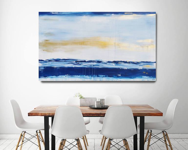 Original Abstract Seascape Painting by Stefanie Rogge