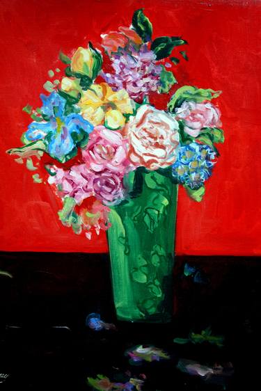 Original Fine Art Floral Paintings by Kathleen Losey