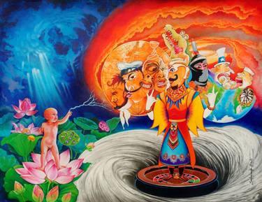Original Conceptual Fantasy Painting by Sadananda Bhuti