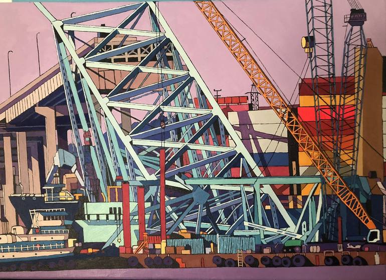 Original Modernism Landscape Paintings by Aleksandra Osa