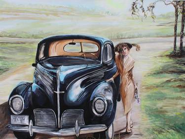 Original Expressionism Car Paintings by Suzette Boice