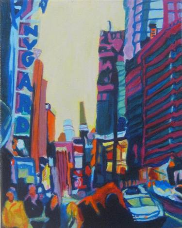 Print of Abstract Cities Paintings by claudette losier