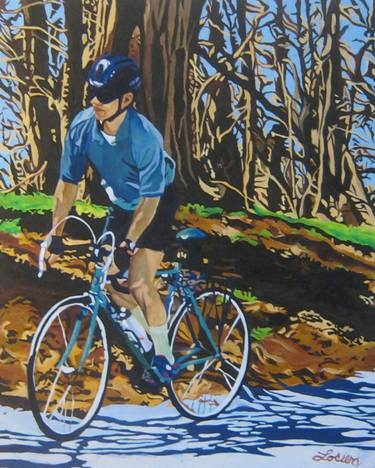 Print of Figurative Bicycle Paintings by claudette losier
