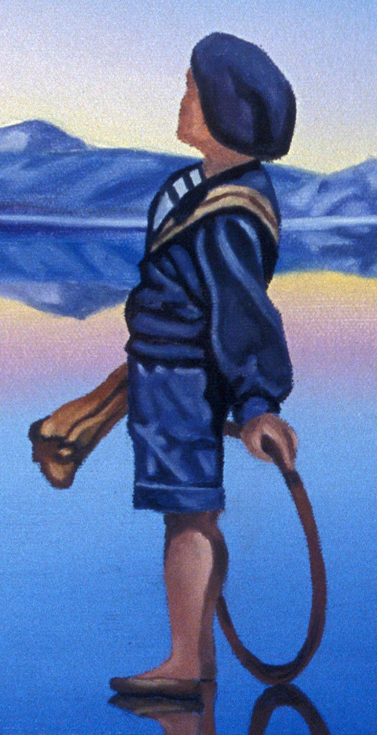 Original Surrealism People Painting by Michael Bridges