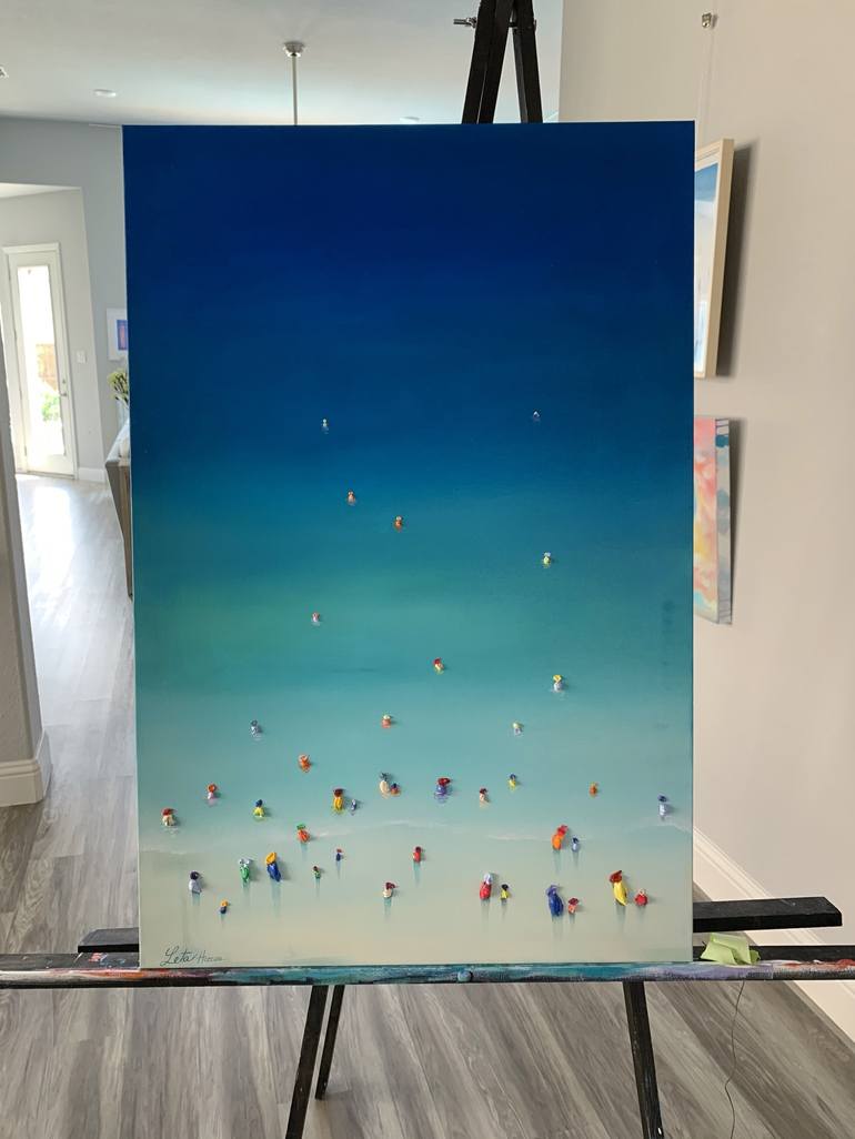 Original Beach Painting by Leticia Herrera