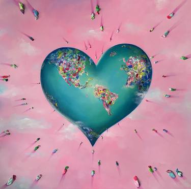 Print of Conceptual Love Paintings by Leticia Herrera