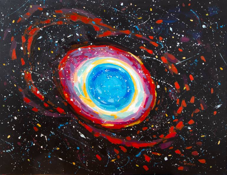 Original Abstract Painting by Teodora Djordjevic | Abstract Art on Canvas | Helix Nebula