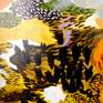 Close-up. Spray paint and oil.