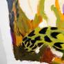 Close-up. Primed canvas, aprox 5 cm margin all around 
