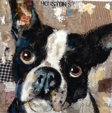 Original Figurative Dogs Paintings by jesus Barbeito