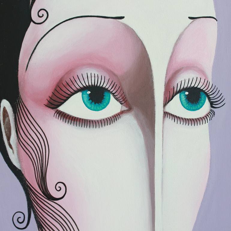 Original Art Deco Women Painting by Elifcan Art