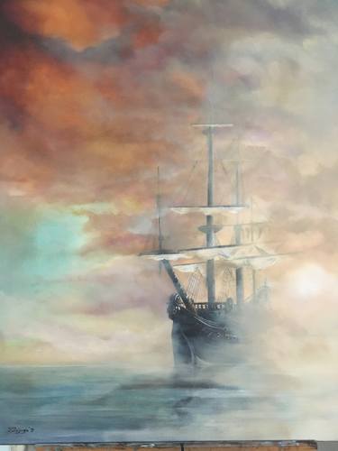 Print of Sailboat Paintings by Tjerk Reijinga