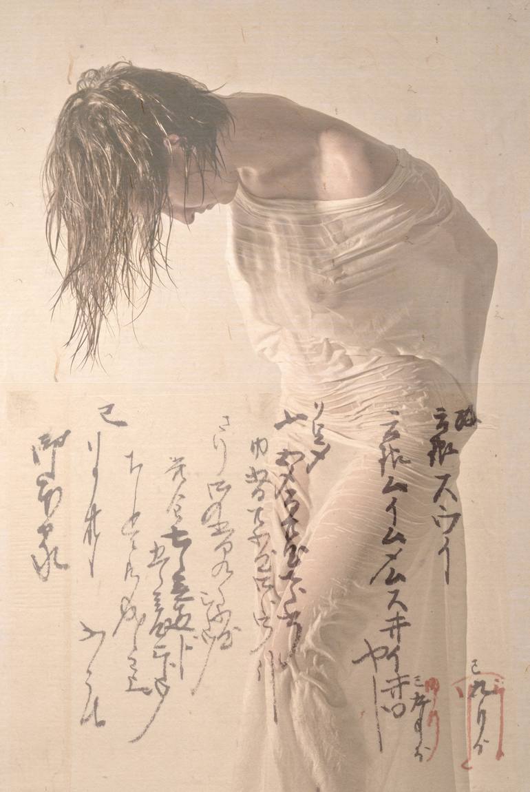 Nude With Calligraphy Limited Edition Photography By Garth Bowden Saatchi Art