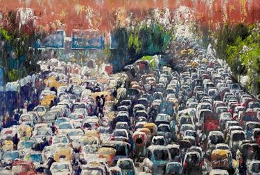 Original Expressionism Car Paintings by Tony Luzayisu