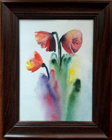 Print of Fine Art Floral Paintings by Lolo M