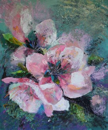 Original Abstract Floral Paintings by Elena Naydenok
