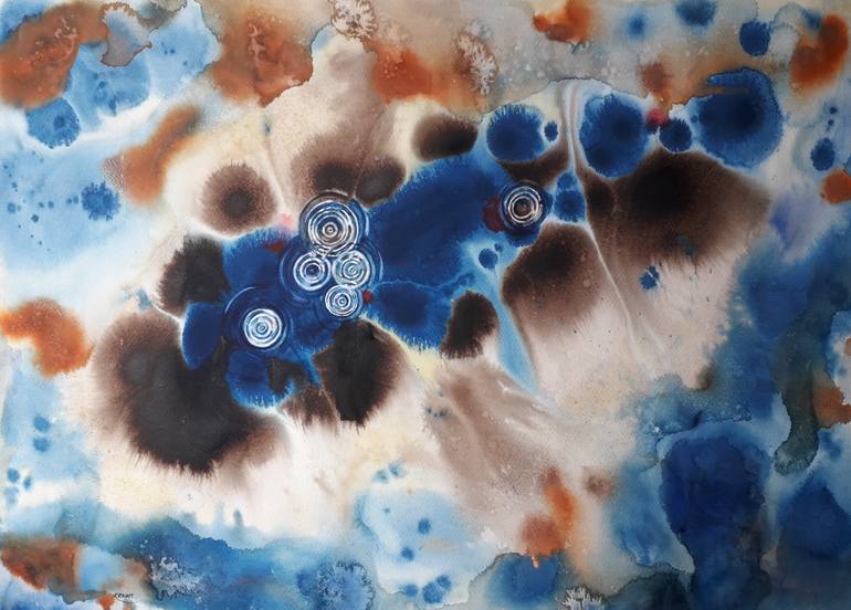 Original Abstract Animal Painting by Kesan Oksana Khyzhniak