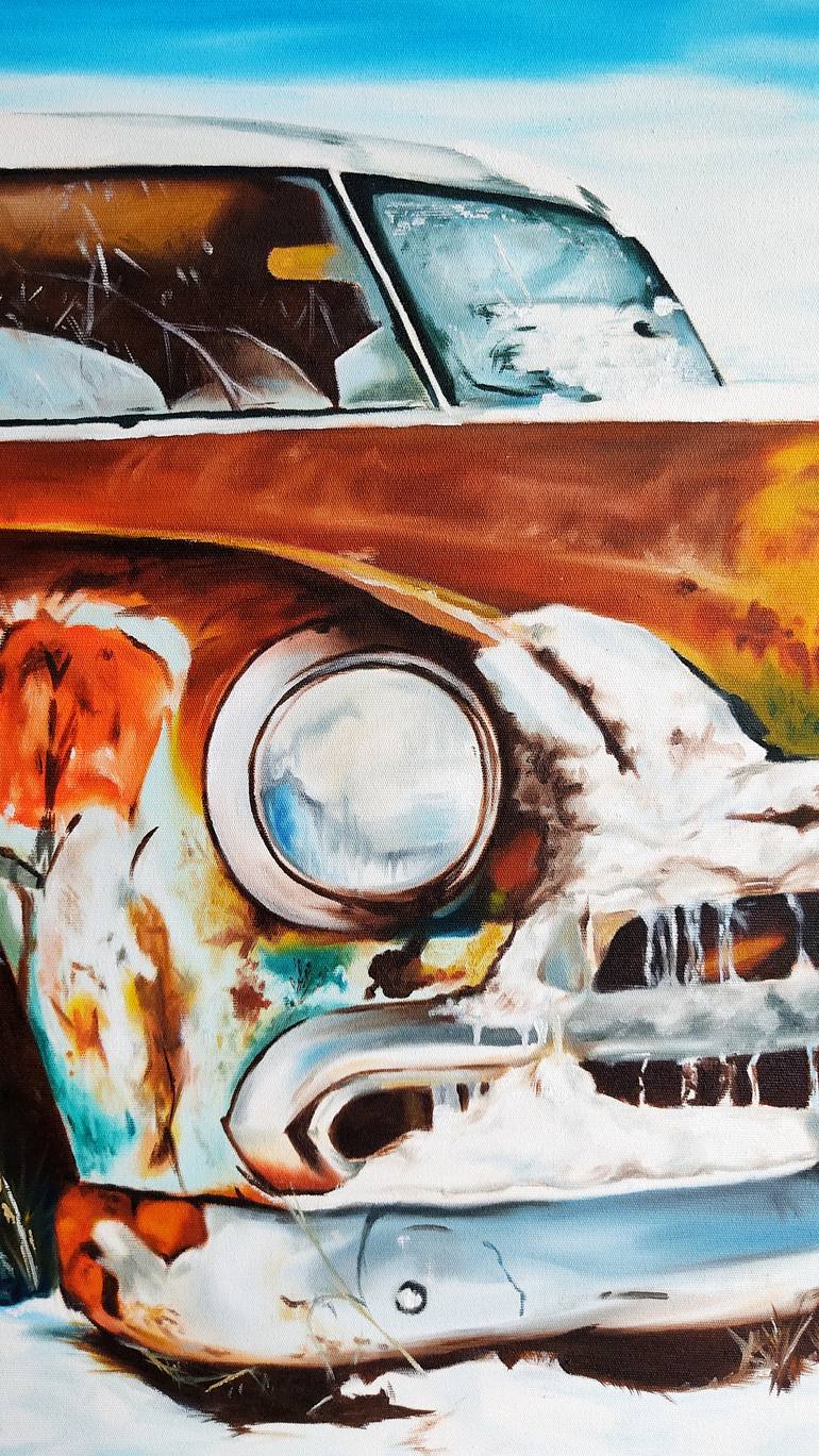 Original Abstract Expressionism Car Painting by Meltem Ulusoy