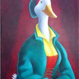 Duck dressed as Martin Luther's wife (after Lucas Cranach) by Reinhard Schlüter