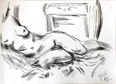 Charcoal Drawing Nude Female thumb