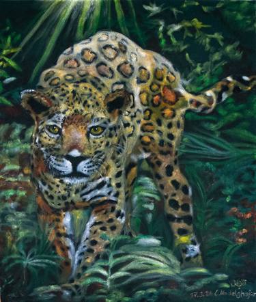 Original Contemporary Animal Painting by Claudia Luethi alias Abdelghafar