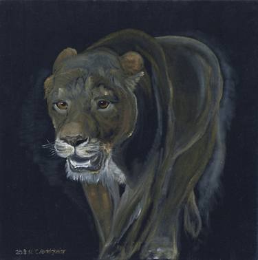 Original Realism Animal Paintings by Claudia Luethi alias Abdelghafar