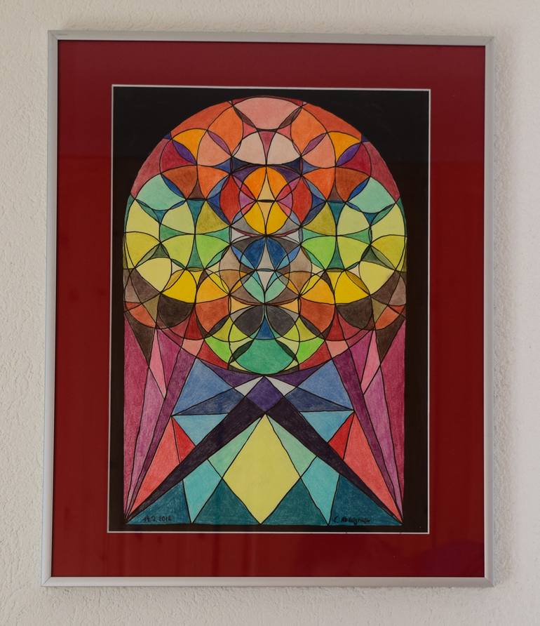 Original Geometric Drawing by Claudia Luethi alias Abdelghafar