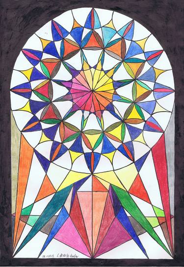 Print of Geometric Drawings by Claudia Luethi alias Abdelghafar