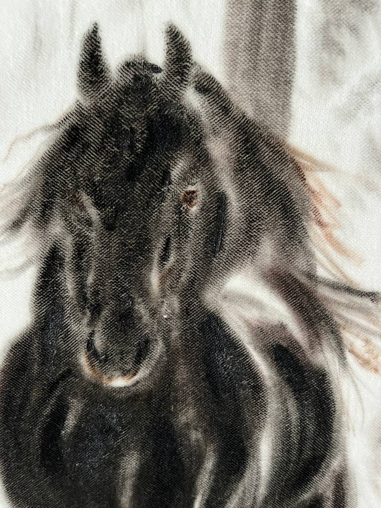 Original Realism Horse Painting by Claudia Luethi Alias Abdelghafar