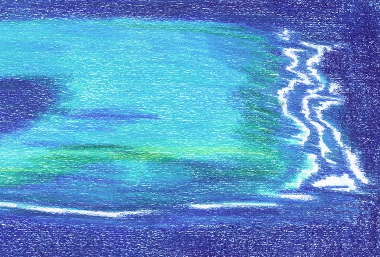 Original Realism Seascape Drawing by Claudia Luethi Alias Abdelghafar