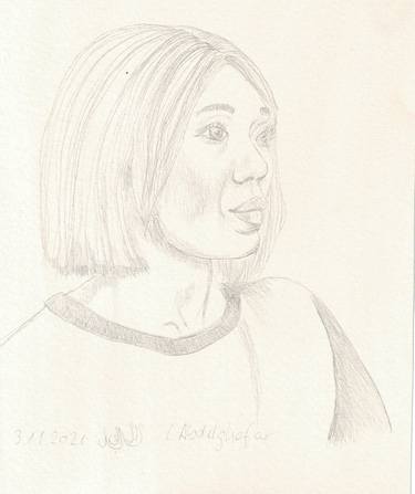 My first silverpoint Drawing from a Womanportrait thumb